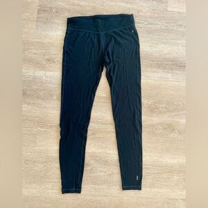 Size Large Smartwool Black Merino Wool Leggings Pants